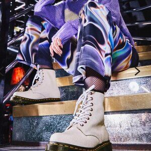 Dr. Martens Doc Martens  Womens 1460 Bejeweled Lace Up White Combat Boots Size 8